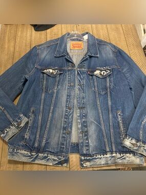 Levi's Blue Distressed Denim Jacket